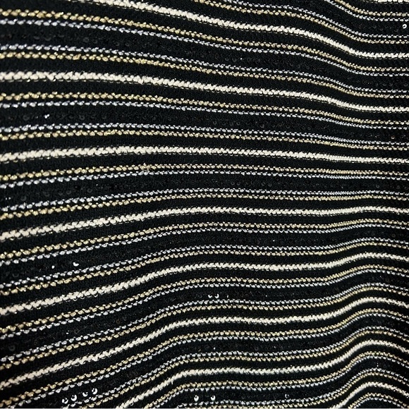 Sanctuary By Anthropologie Black Silver & Gold Dress w/ Side Zipper Accents Sz.S - Picture 3 of 12